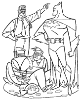 coloriage Batman arrete les voleurs